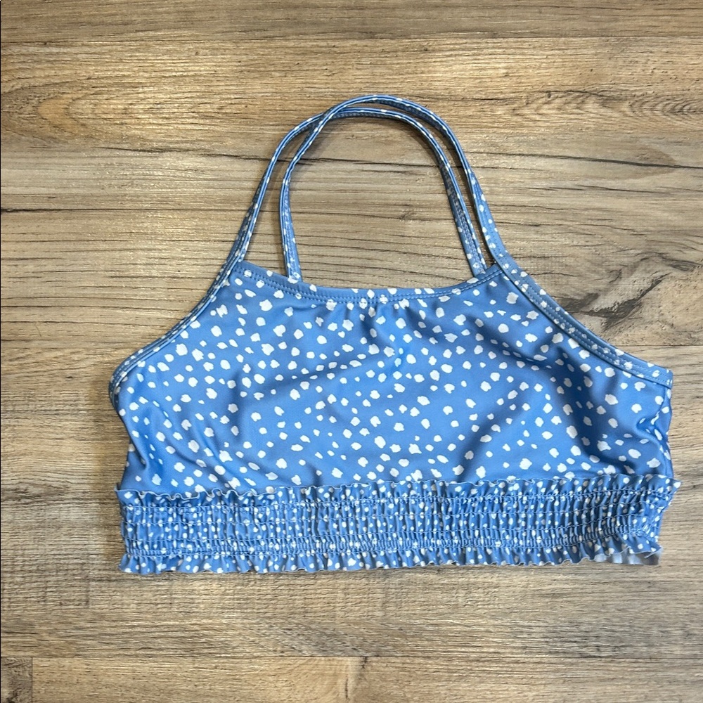 Blue and White Kids Swim Top